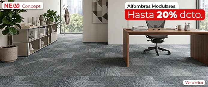 Alfombras modulares, hasta 20% de descuento